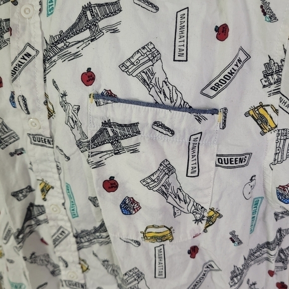Good Vibes Shirt Men's XL Button Up Slim Fitting New York Short Sleeve Casual - Picture 7 of 9